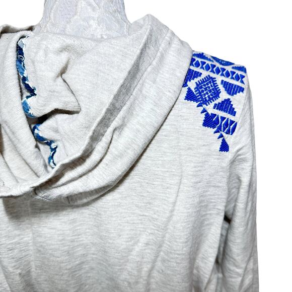 Anthropologie Lilka Embroidered Full Zip Jacket Women Small Peplum - Picture 7 of 11